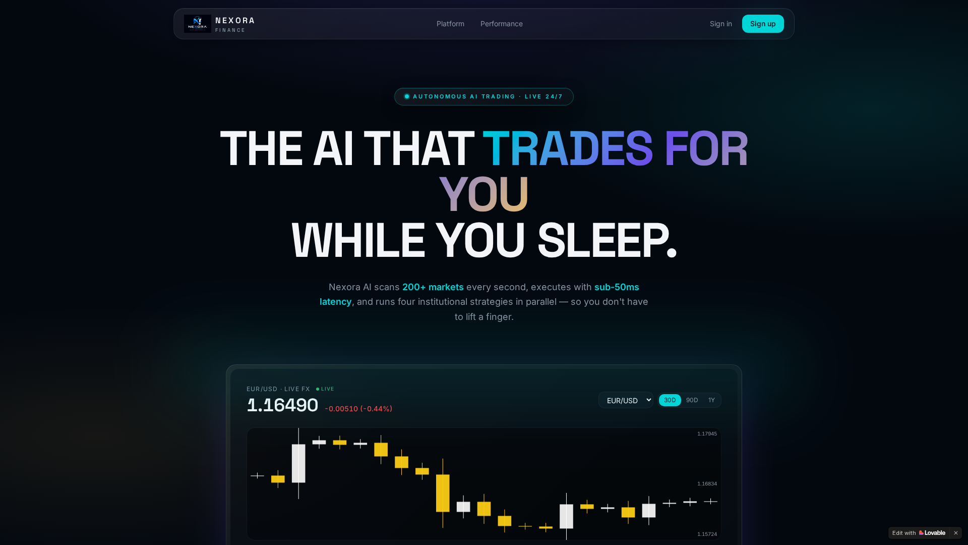 Screenshot of nexorafinancebot.com