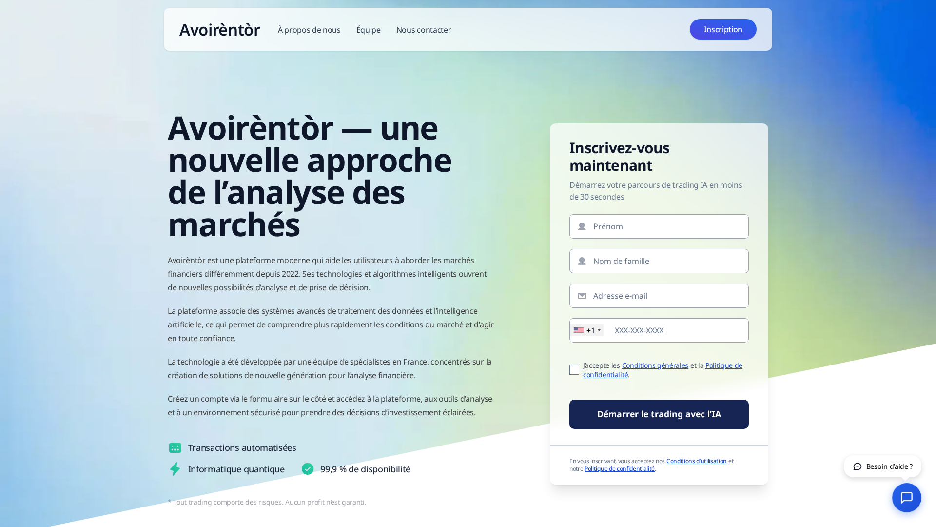 Screenshot of avoirentor-ai.com