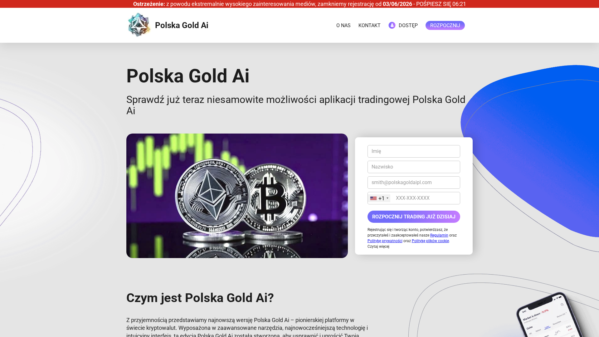 Screenshot of polskagoldaipl.com