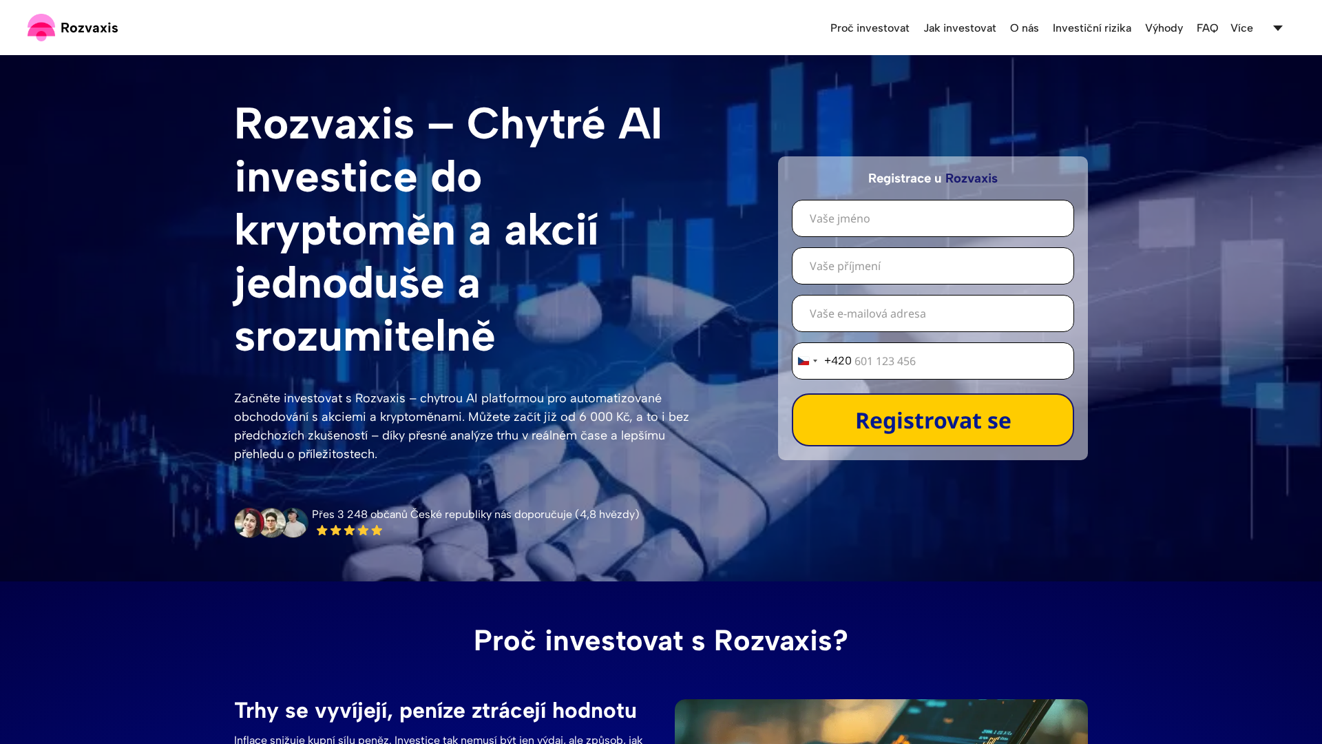Screenshot of rozvaxis-ai.com