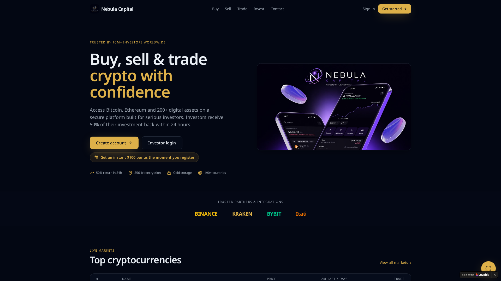 Screenshot of nebulainvestcapital.com