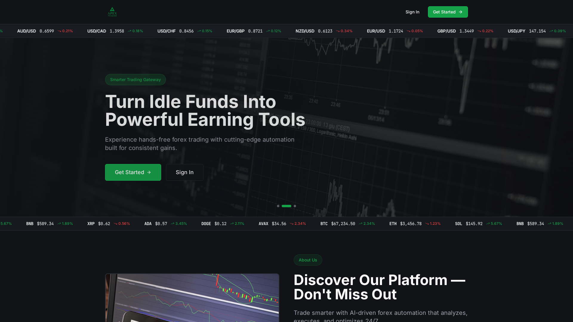 Screenshot of apextraderworld.com
