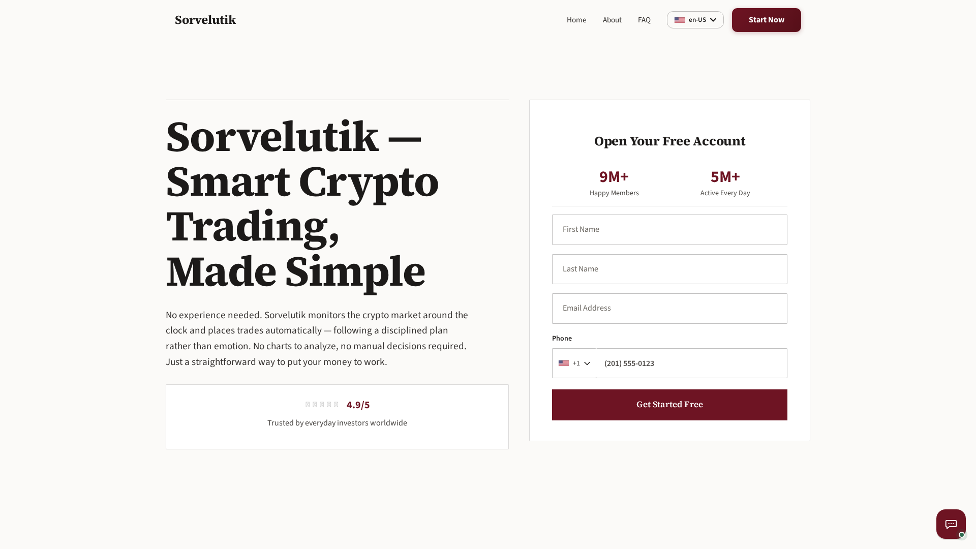 Screenshot of sorvelutik-ai.com