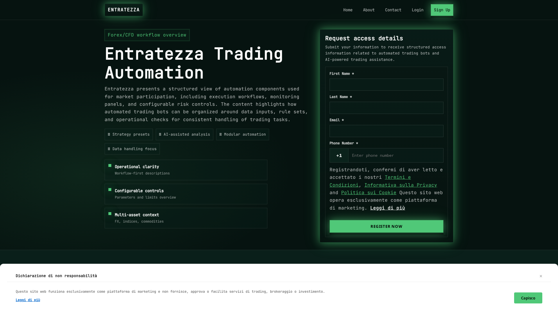 Screenshot of entratezza.pro