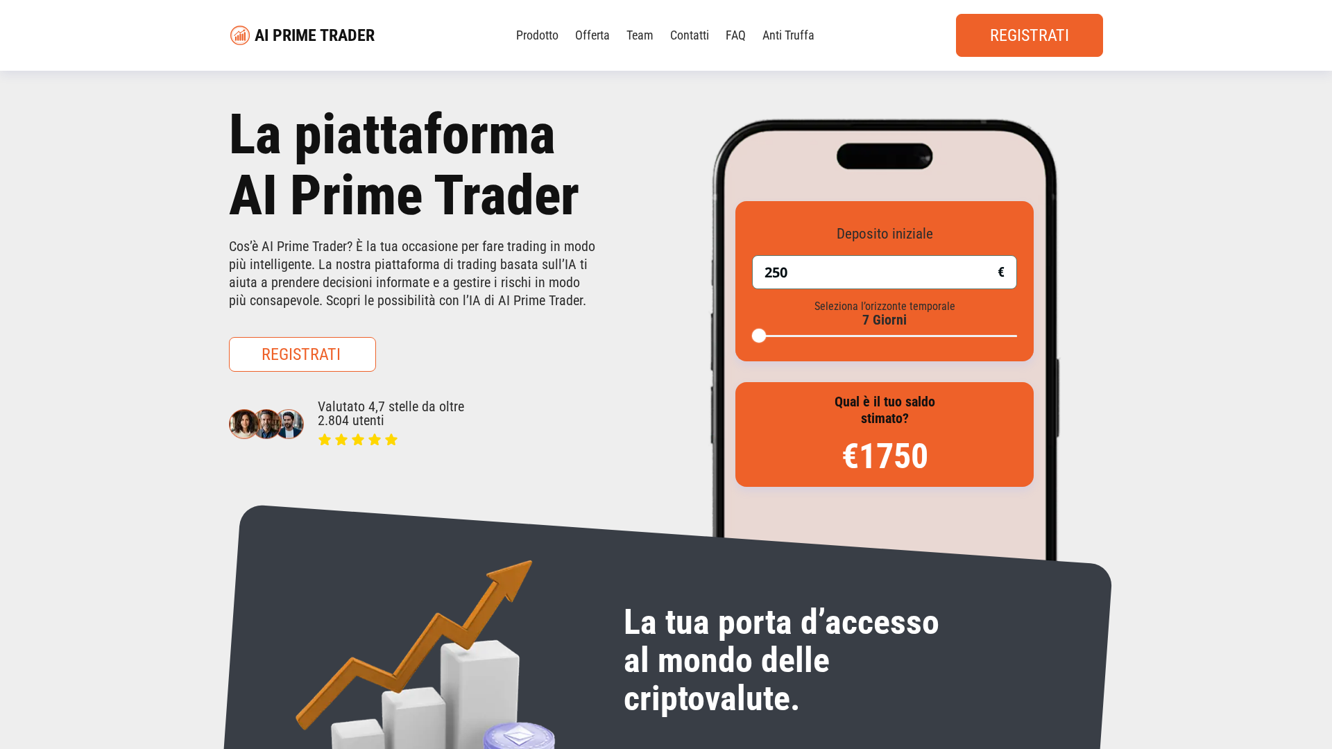 Screenshot of aiprimetrader-it.com