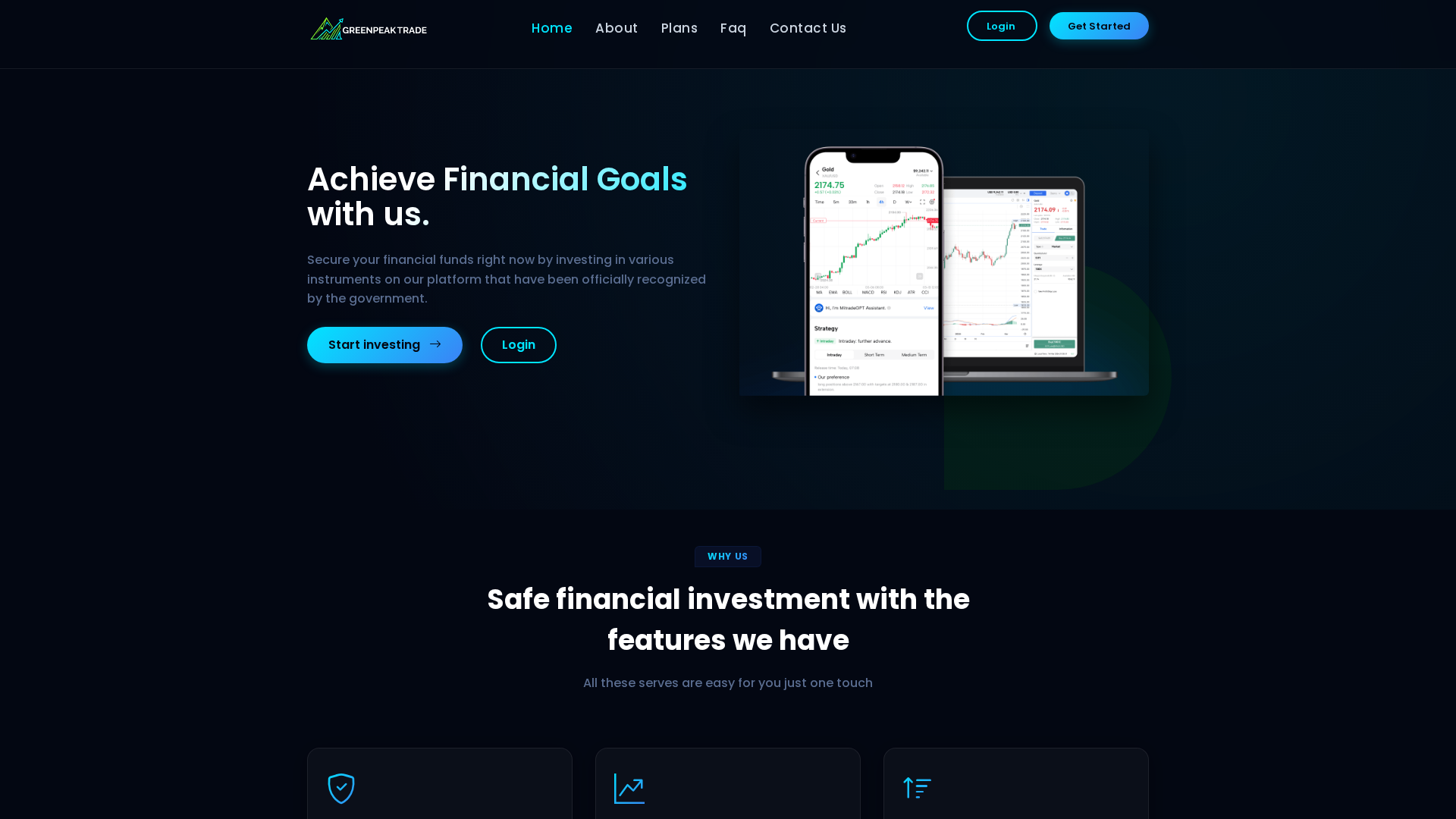 Screenshot of greenpeaktrade.com