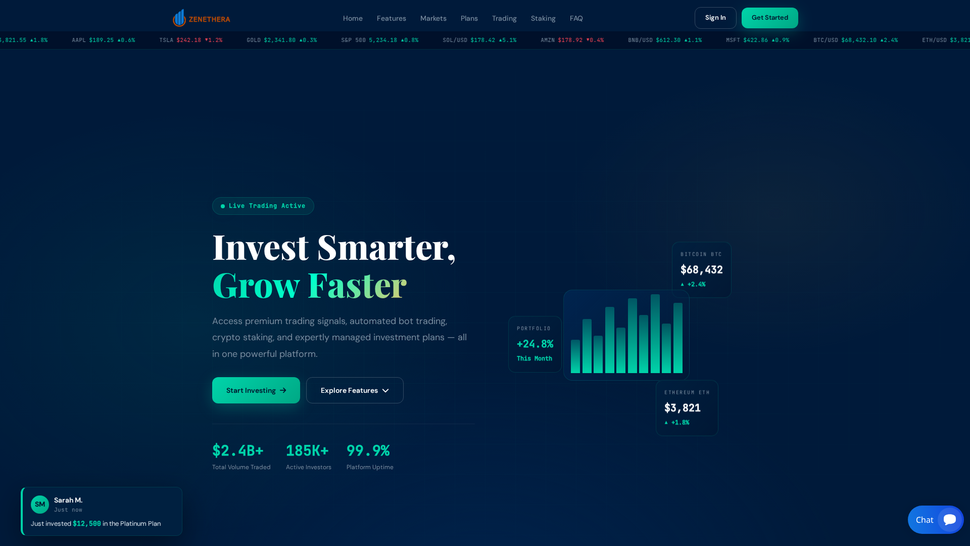 Screenshot of zenethera.com