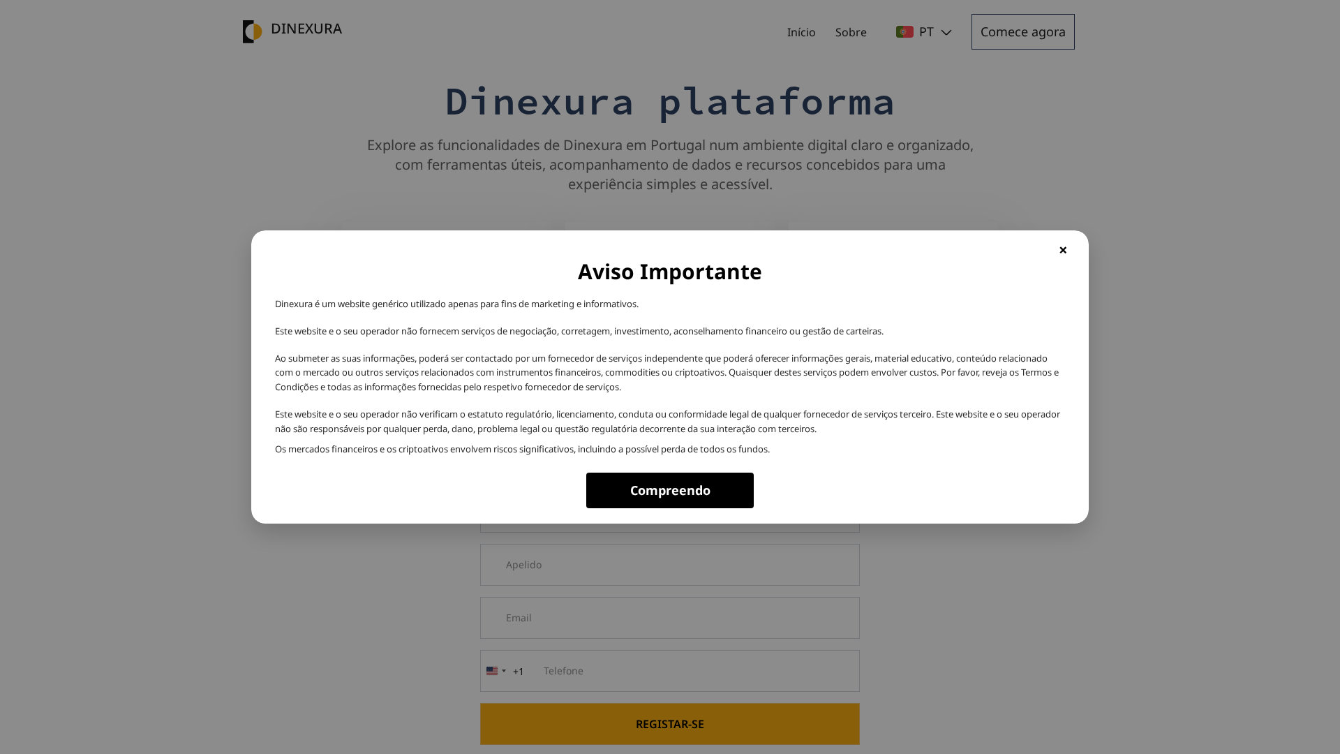 Screenshot of dinexura-ai.live