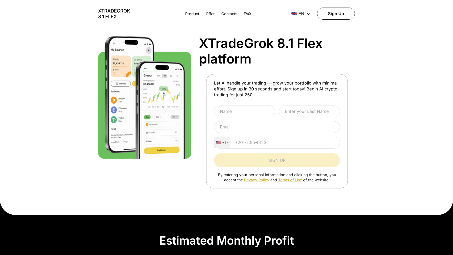 Screenshot of xtradegrokflex.sbs