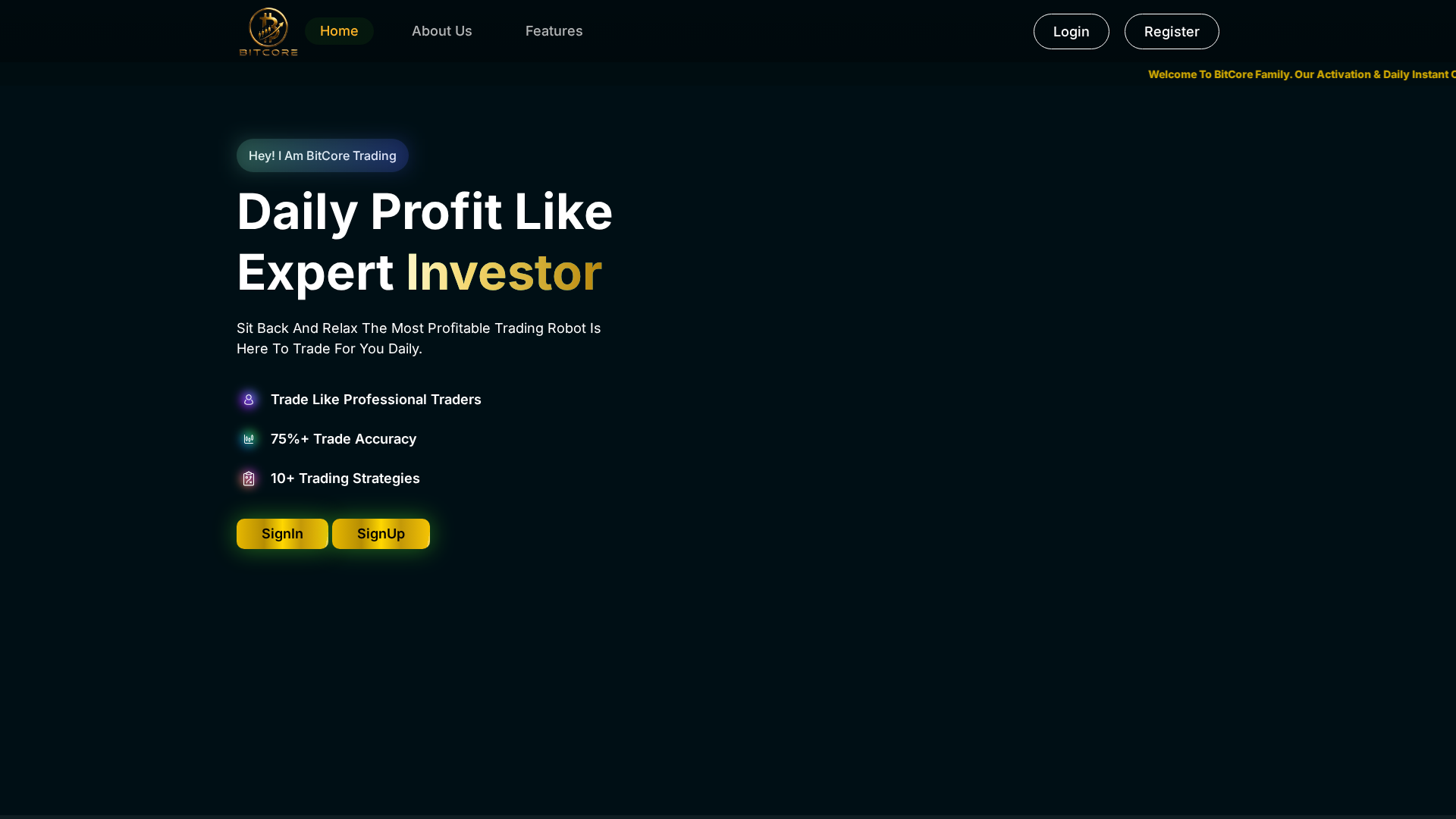 Screenshot of bitcore.uk