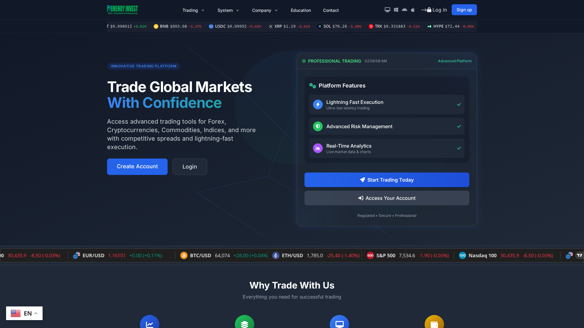 Screenshot of glassertradecap.com