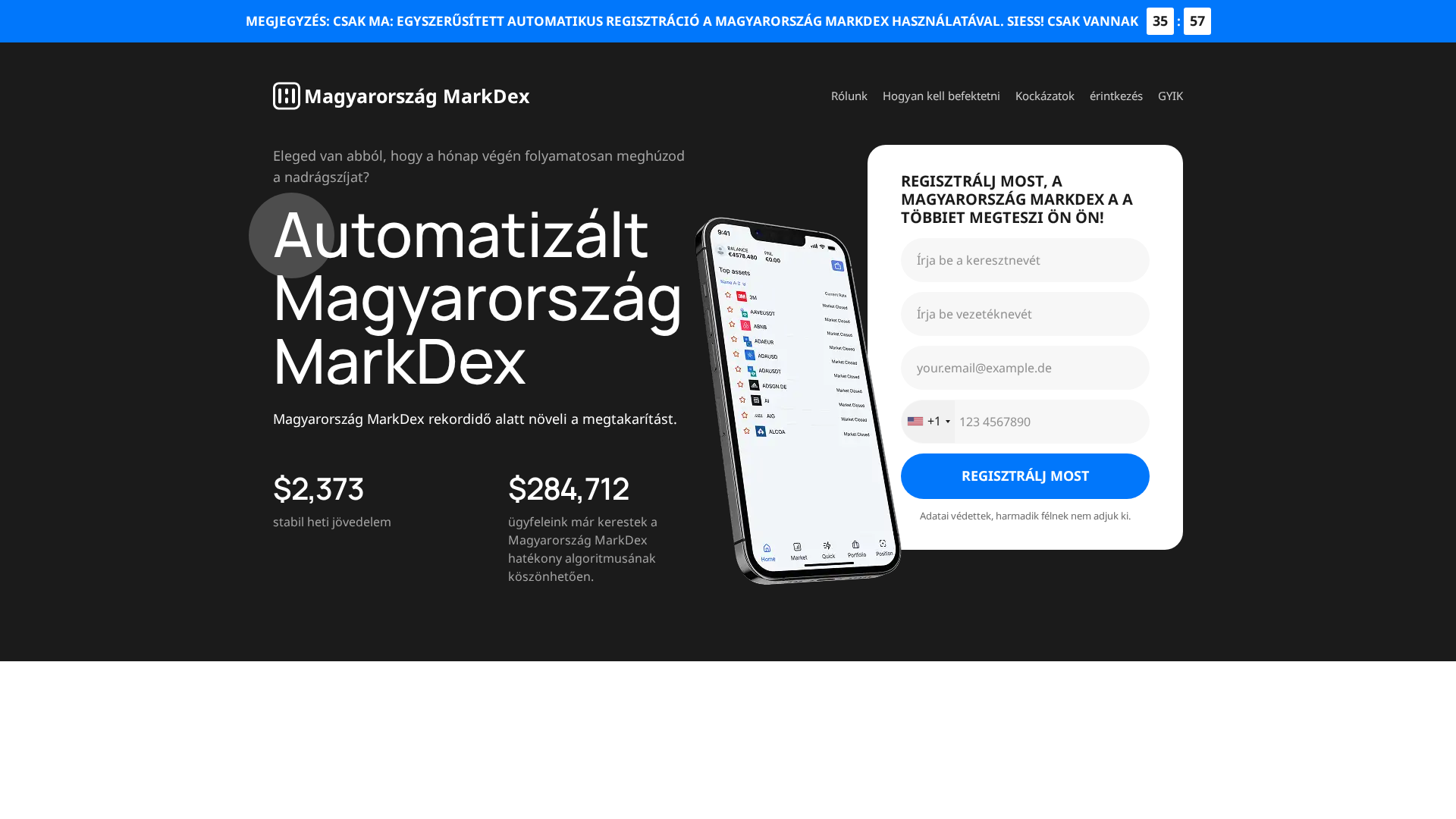 Screenshot of magyarorszagmarkdextrade.com
