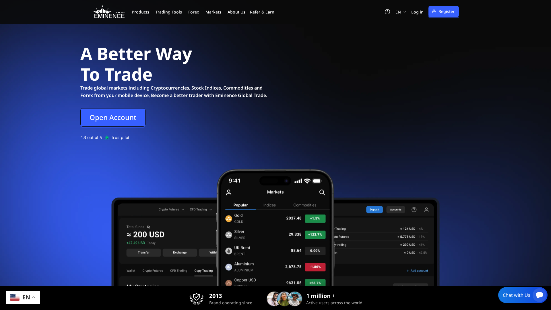 Screenshot of eminenceglobaltrade.com
