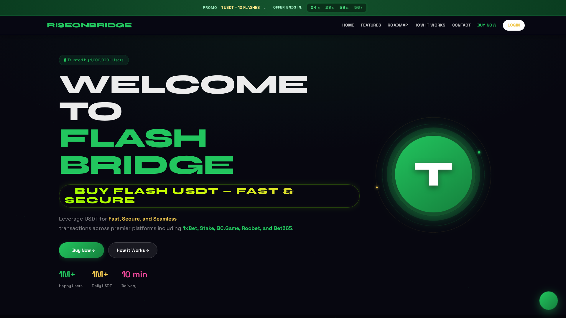Screenshot of riseonbridge.com