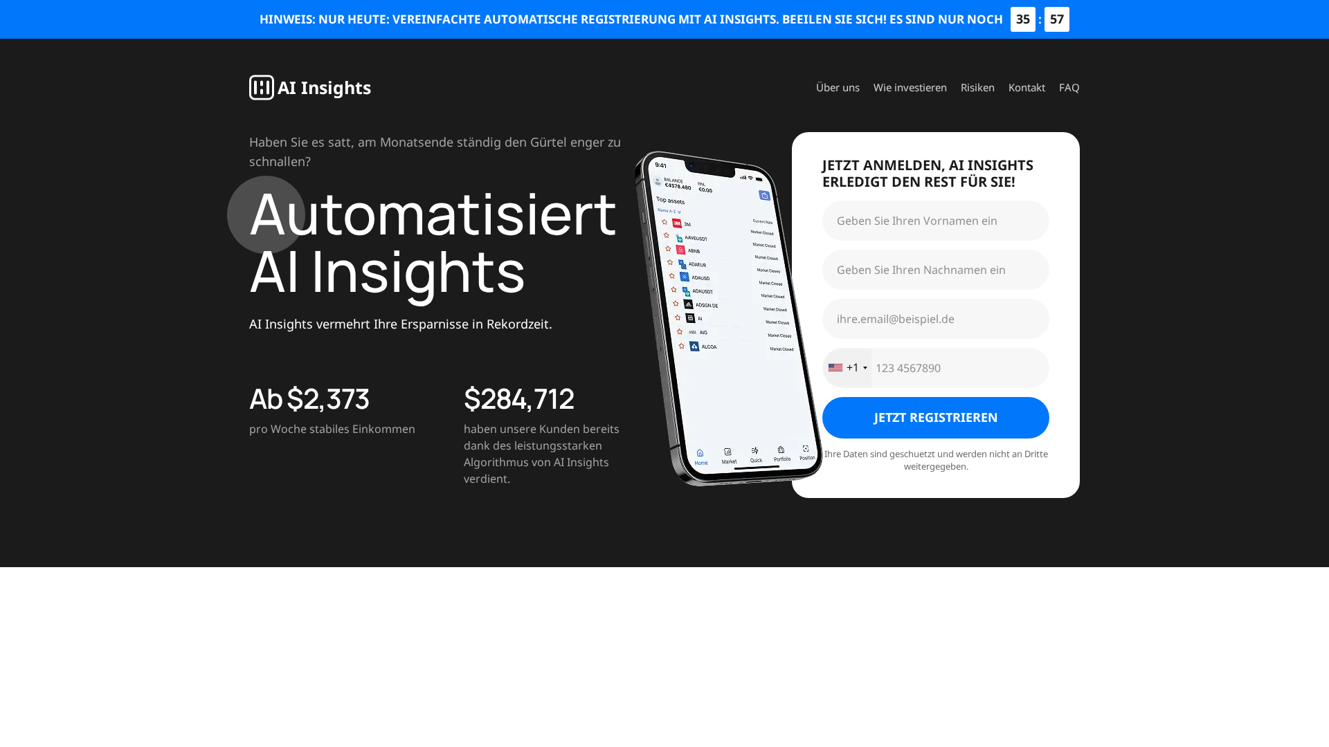 Screenshot of aiinsightstrade.de