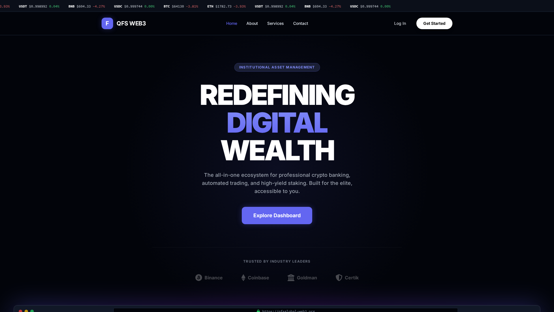 Screenshot of qfsglobal-web3.org