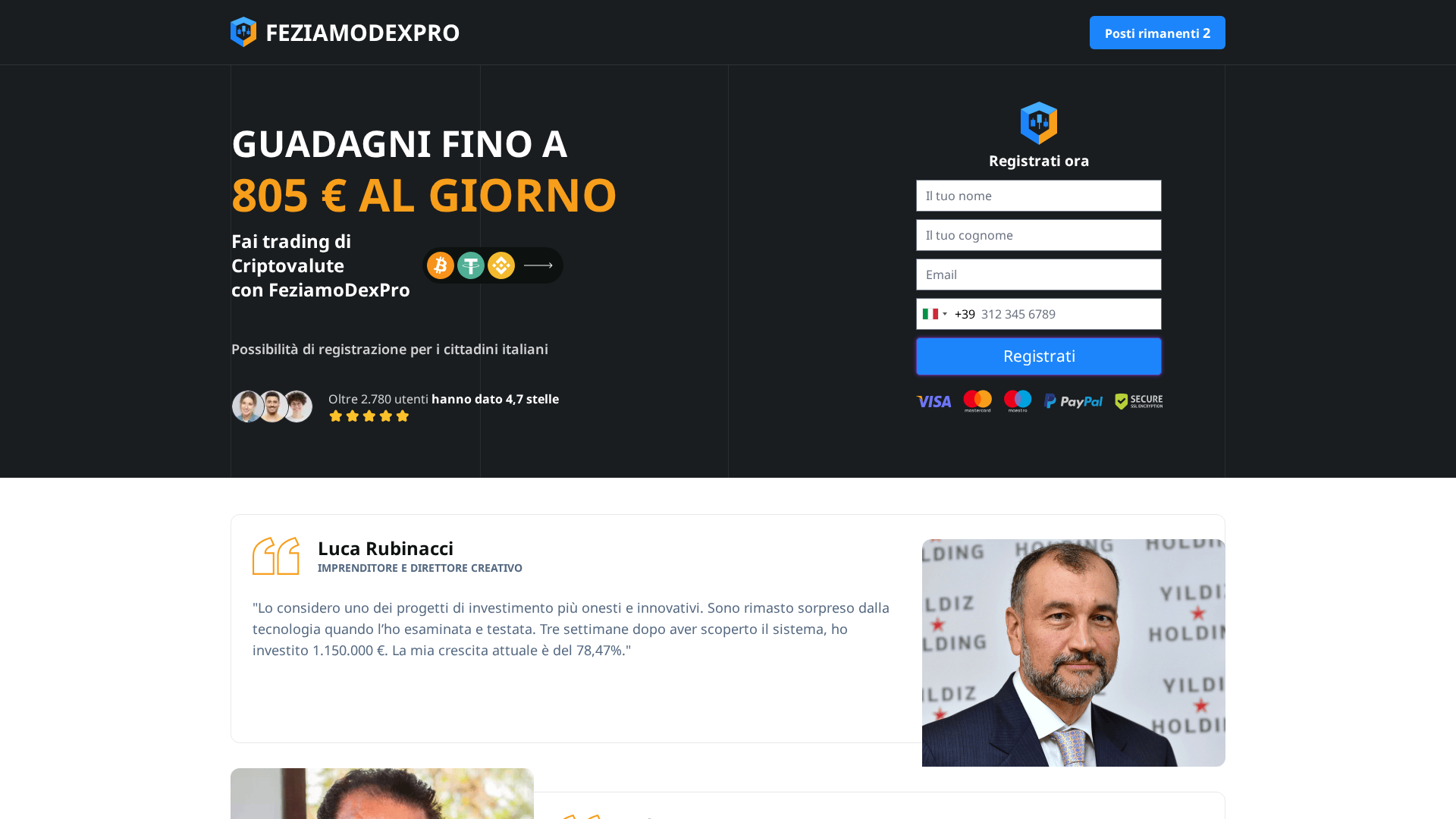 Screenshot of feziamodexpro.com