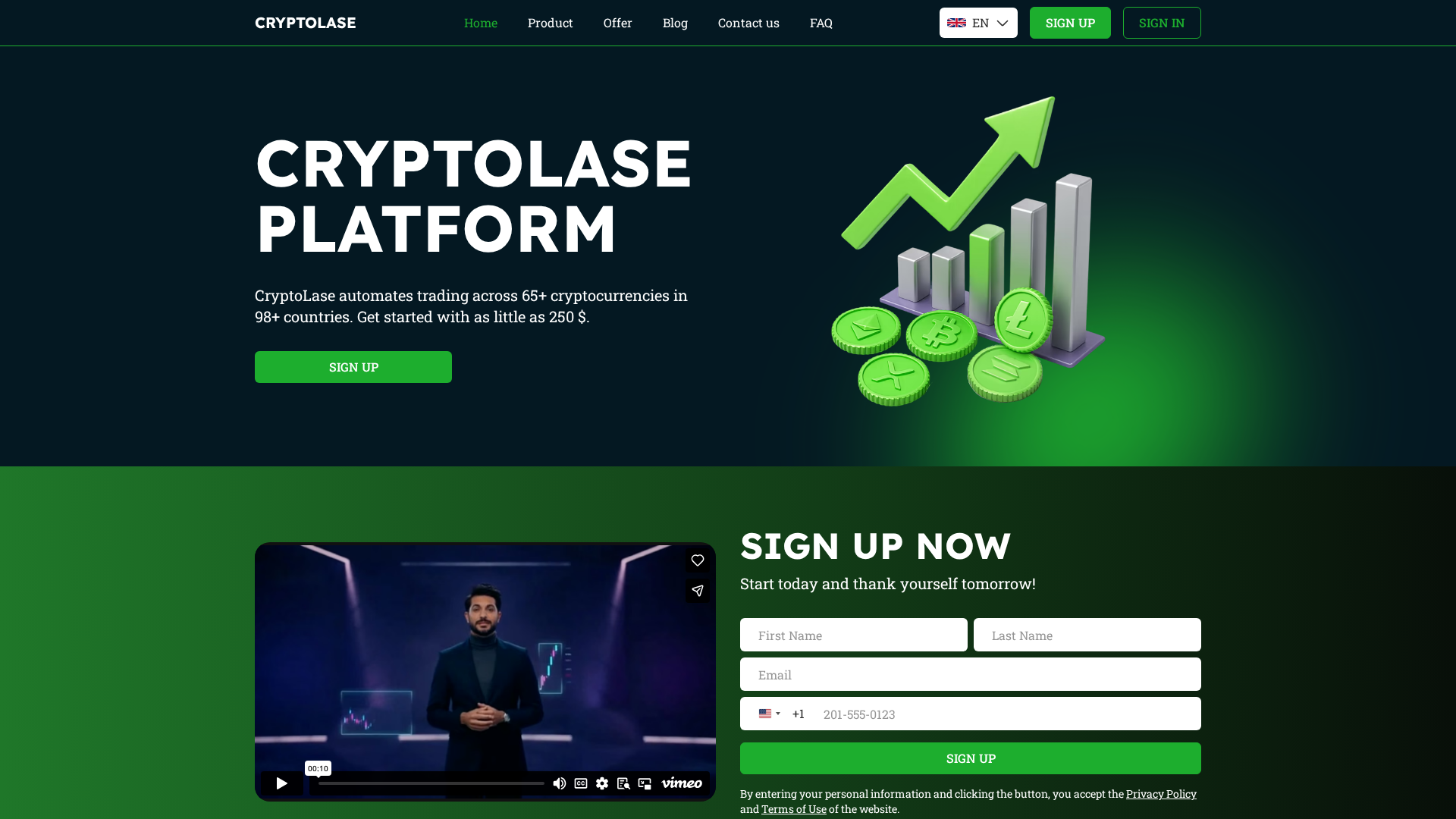 Screenshot of cryptolase.net