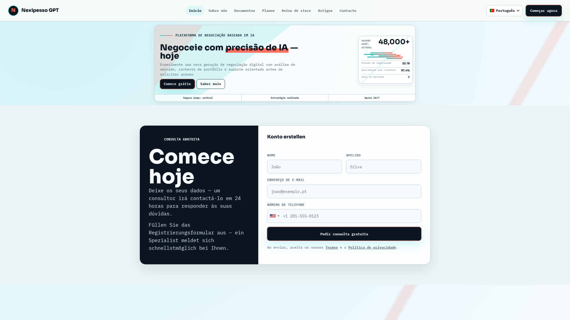 Screenshot of nexipessogpt-br.com