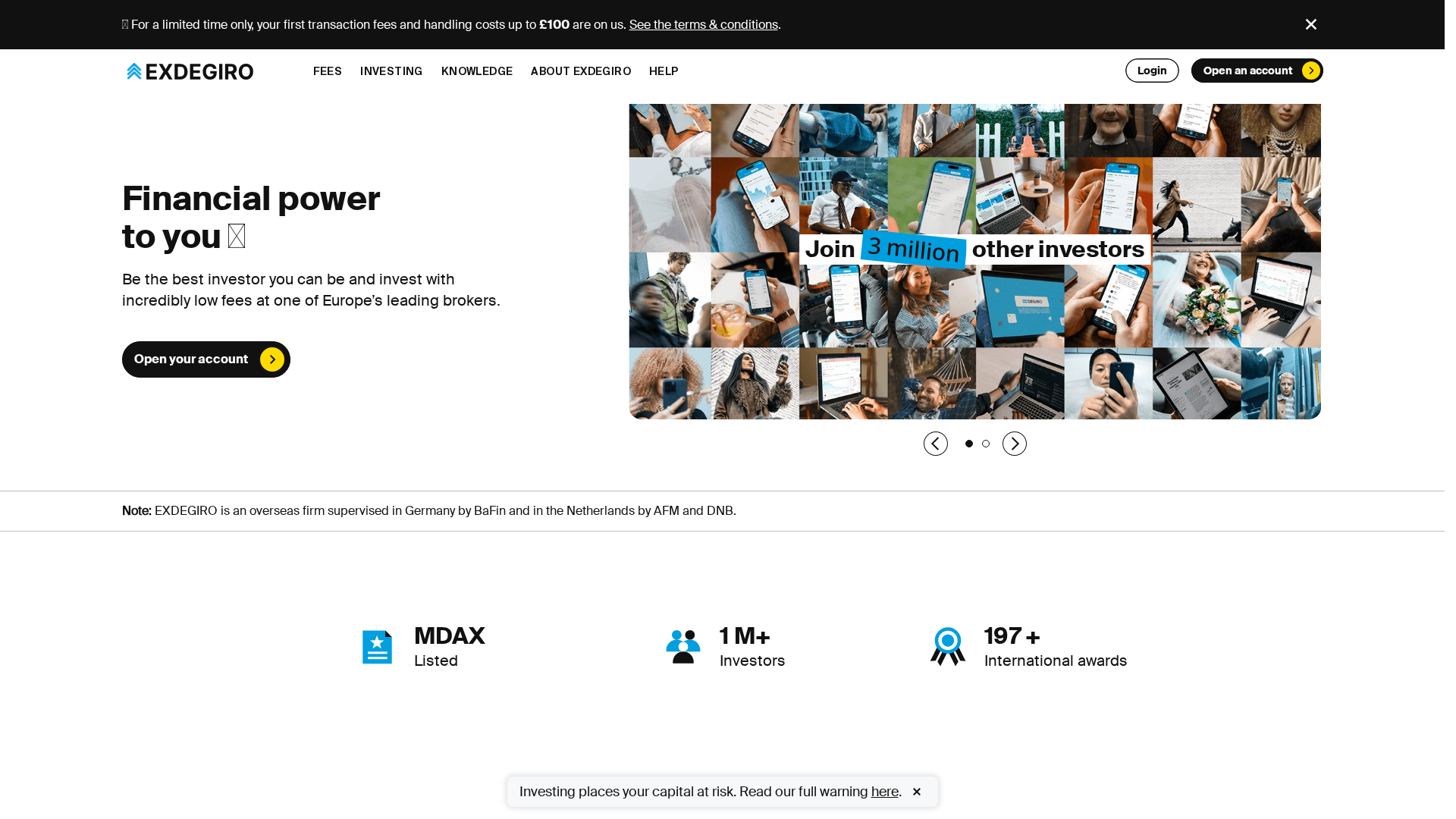 Screenshot of exdegiro.com
