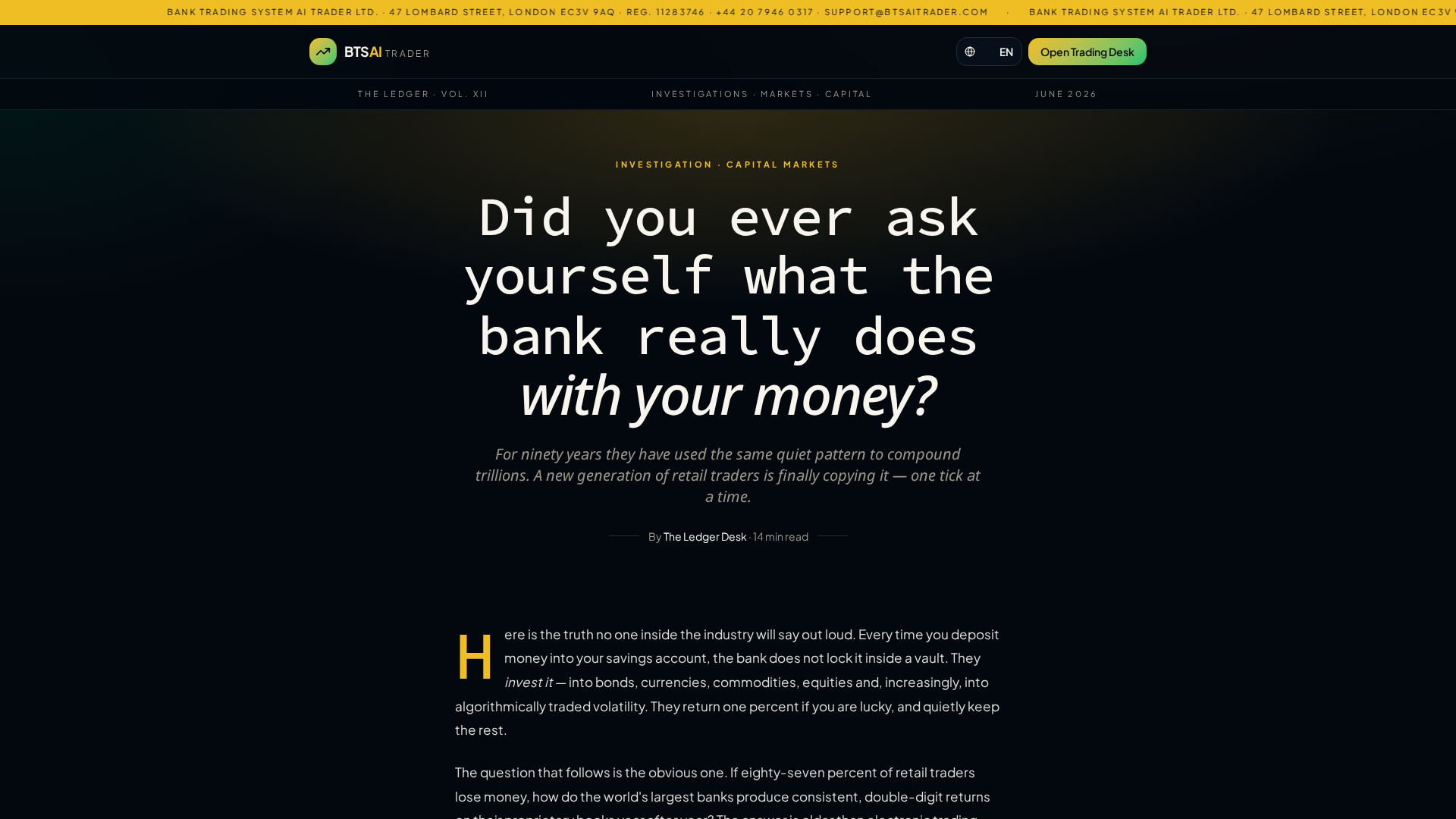 Screenshot of btsaitrader.com