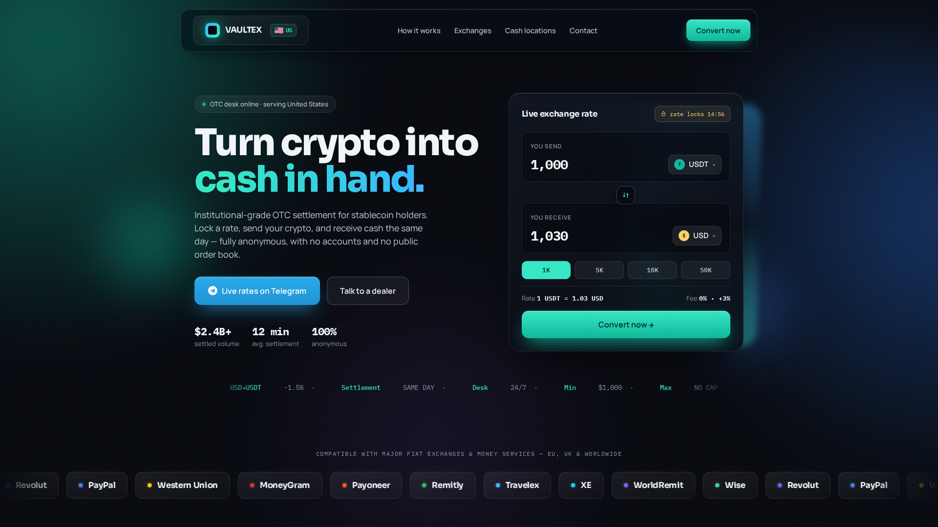 Screenshot of vaultex.top