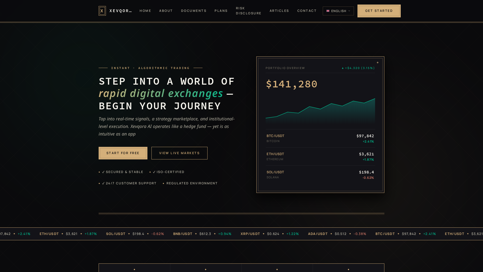 Screenshot of xevqora-ai.com
