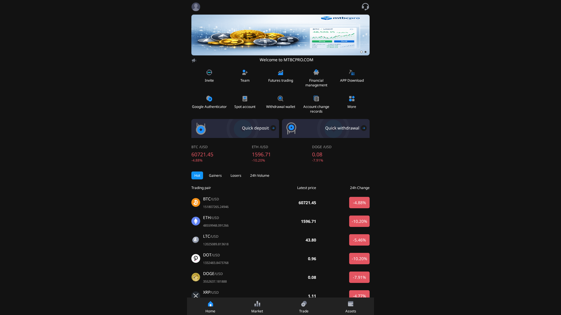 Screenshot of mtbcpro.net