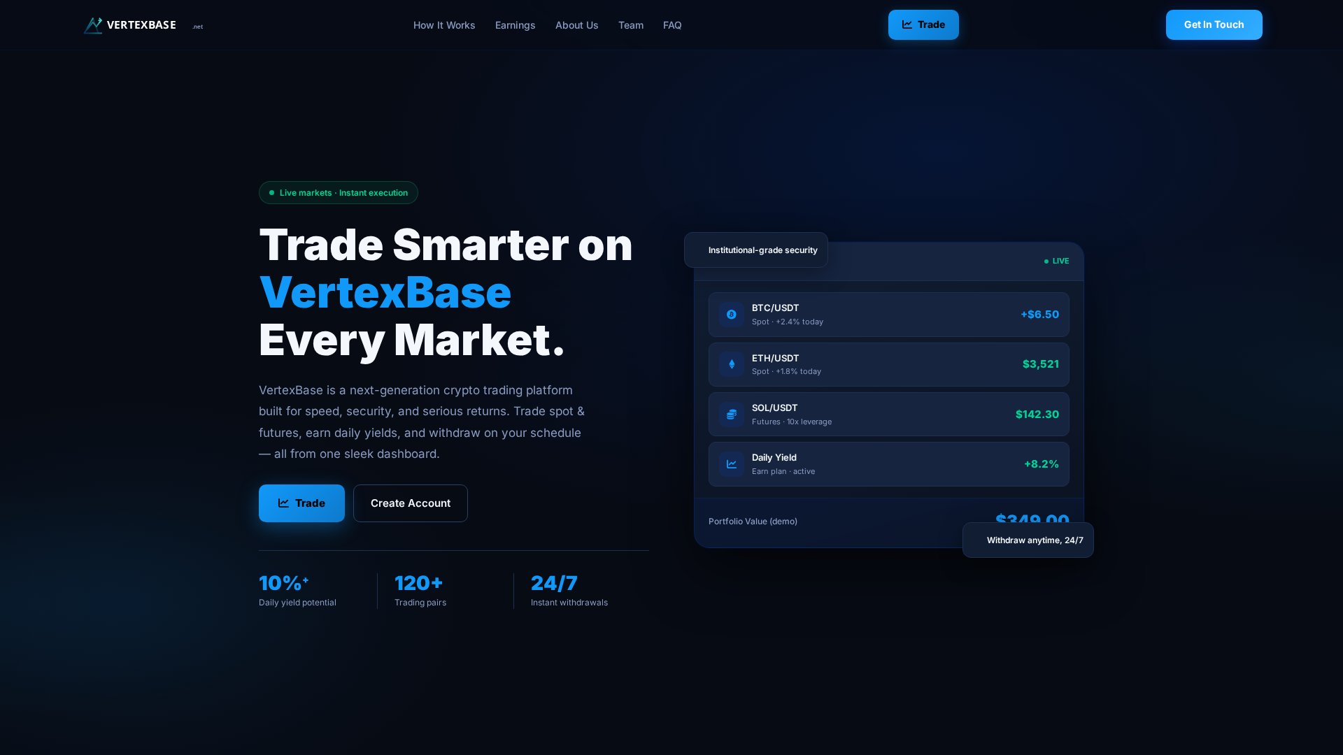 Screenshot of vertexbase.net