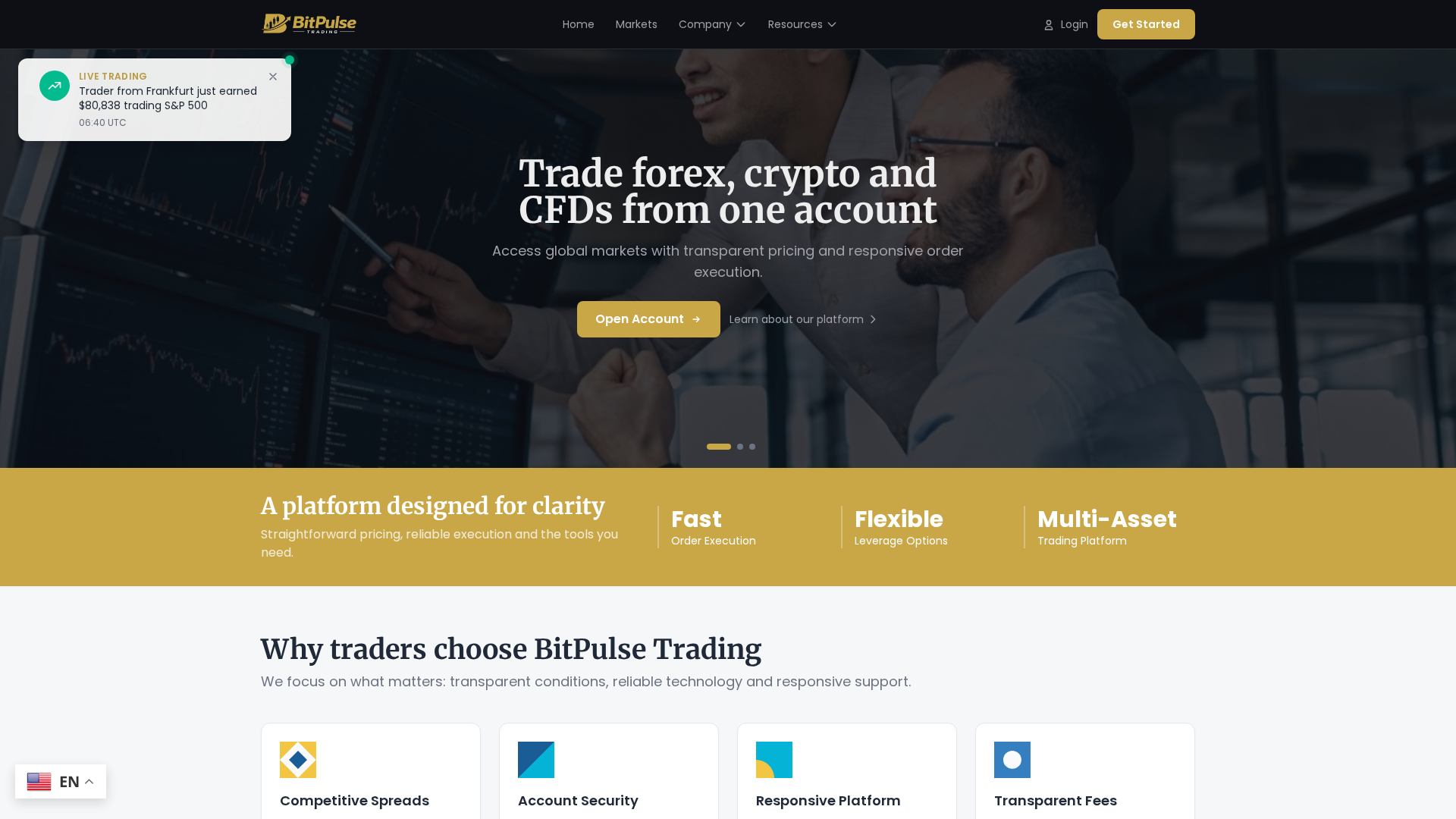 Screenshot of bitpulsetrading.com