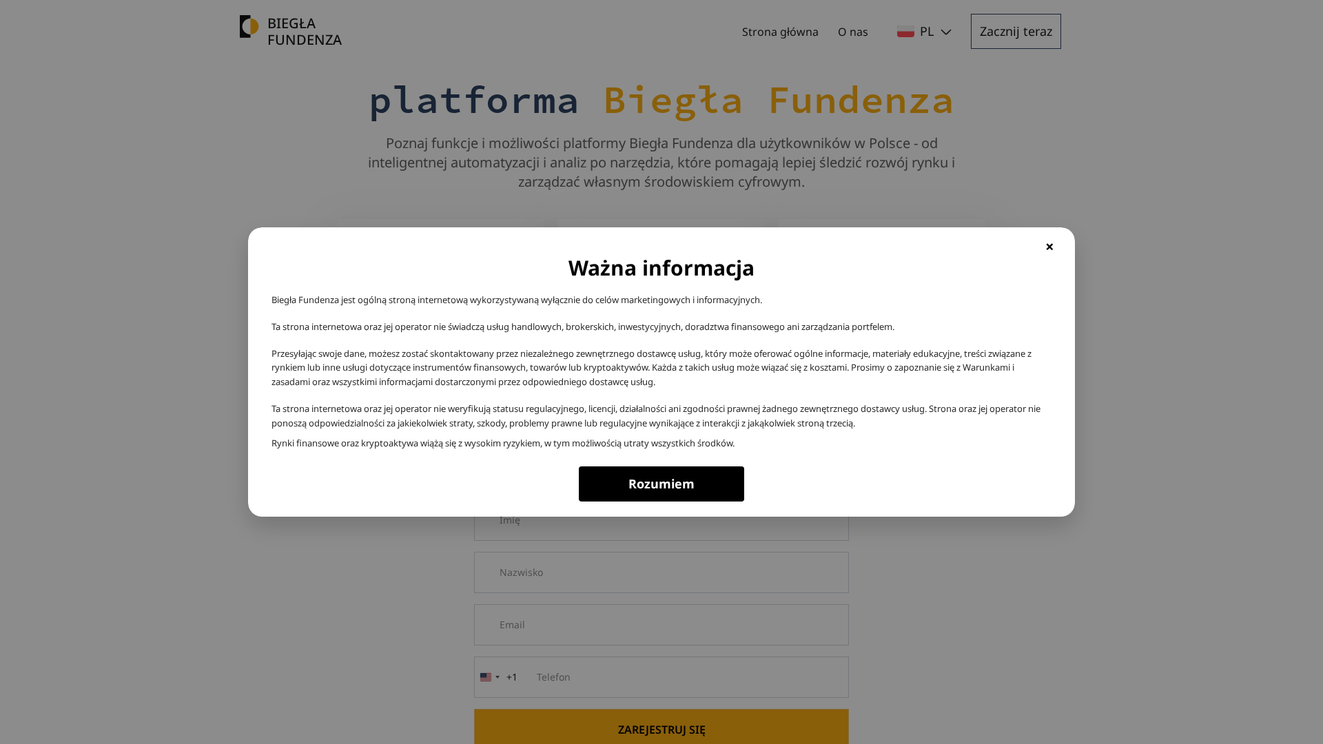 Screenshot of bieglafundenza-app.live