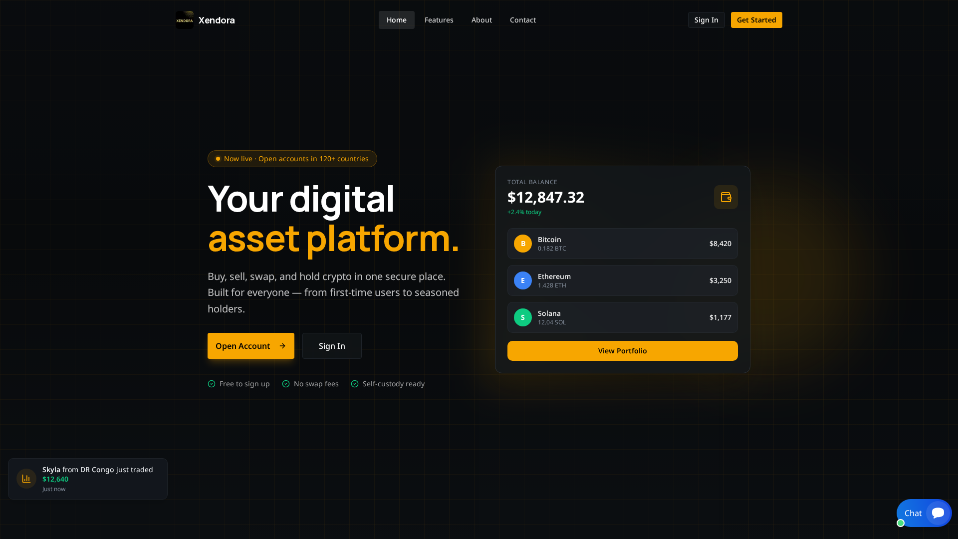 Screenshot of xendoratrade.com