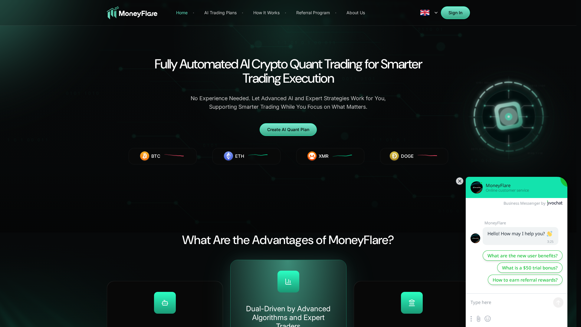 Screenshot of moneyflare.org
