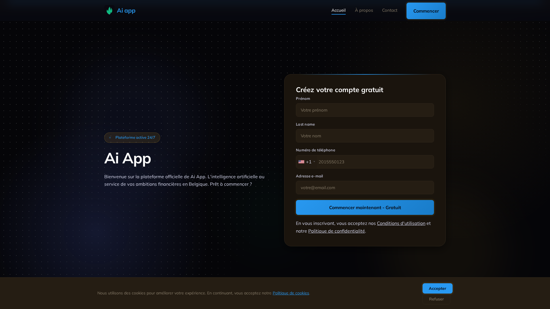 Screenshot of aiapp-platform.pro