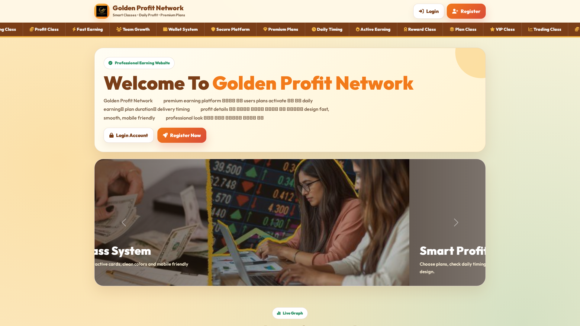 Screenshot of goldenprofitnetwork.com