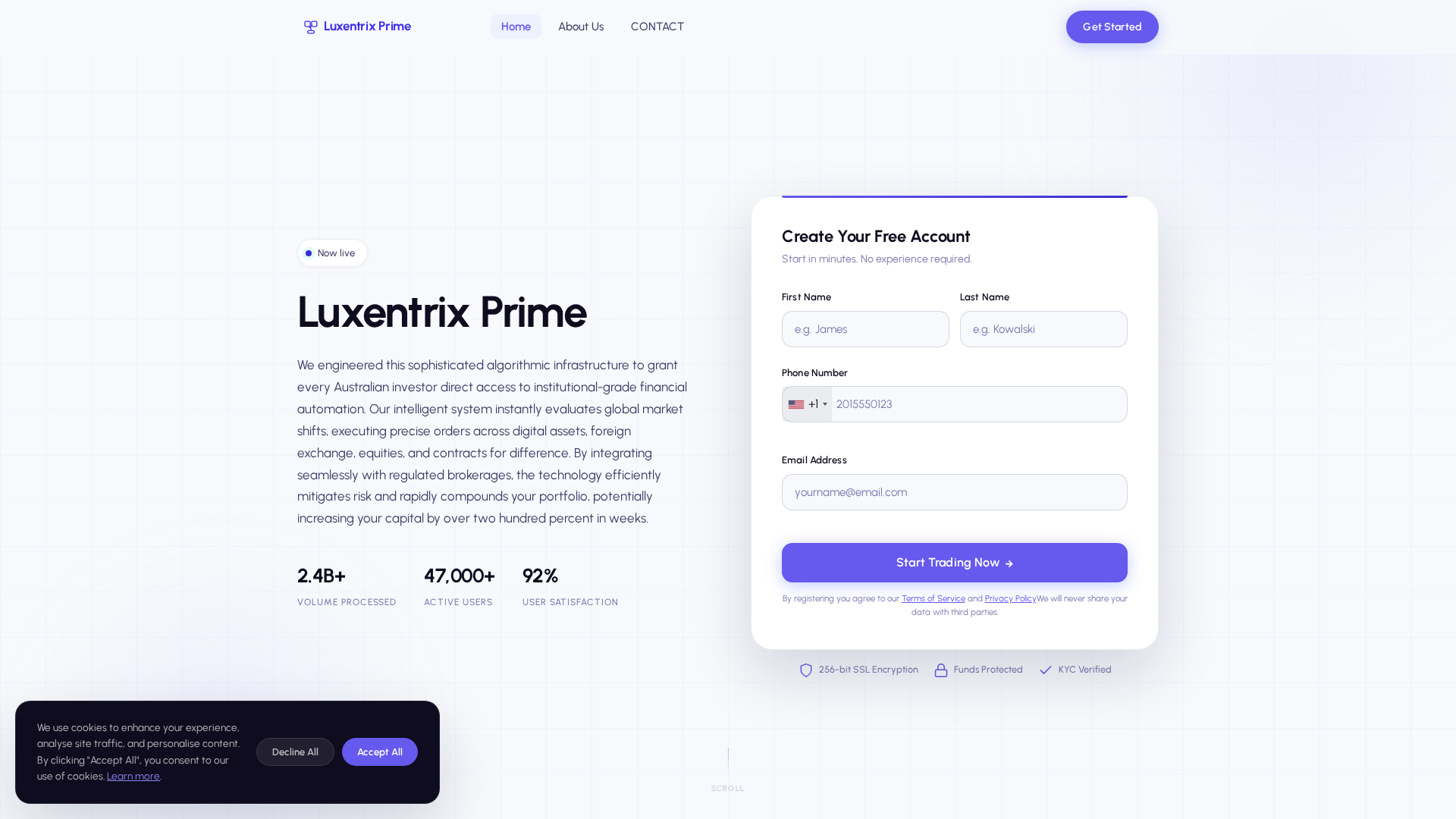 Screenshot of luxentrix-prime.org