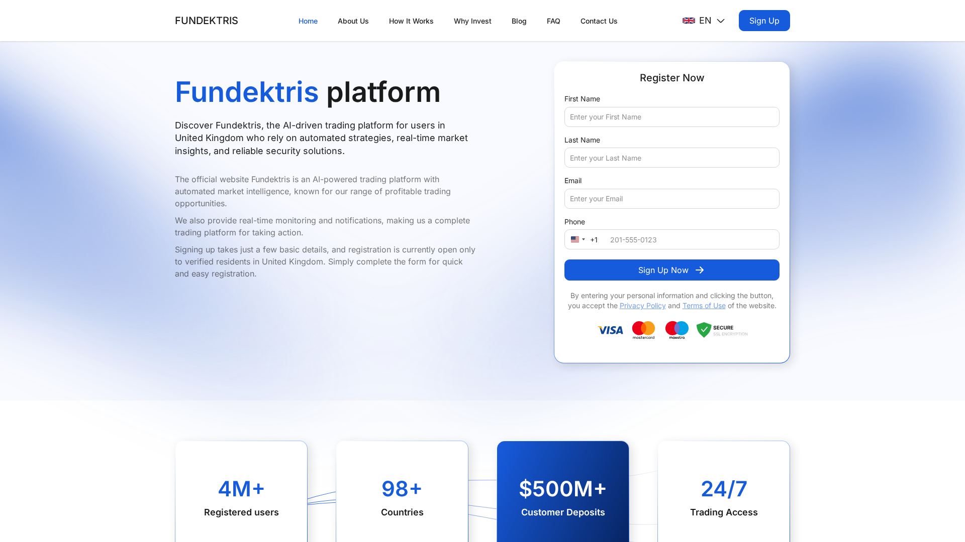 Screenshot of fundektris.app
