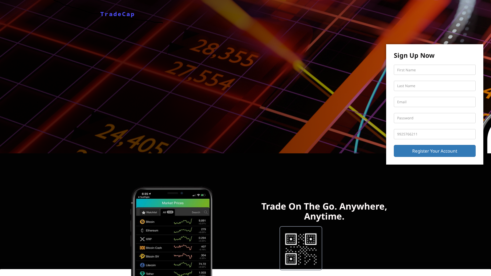 Screenshot of tradecap.in