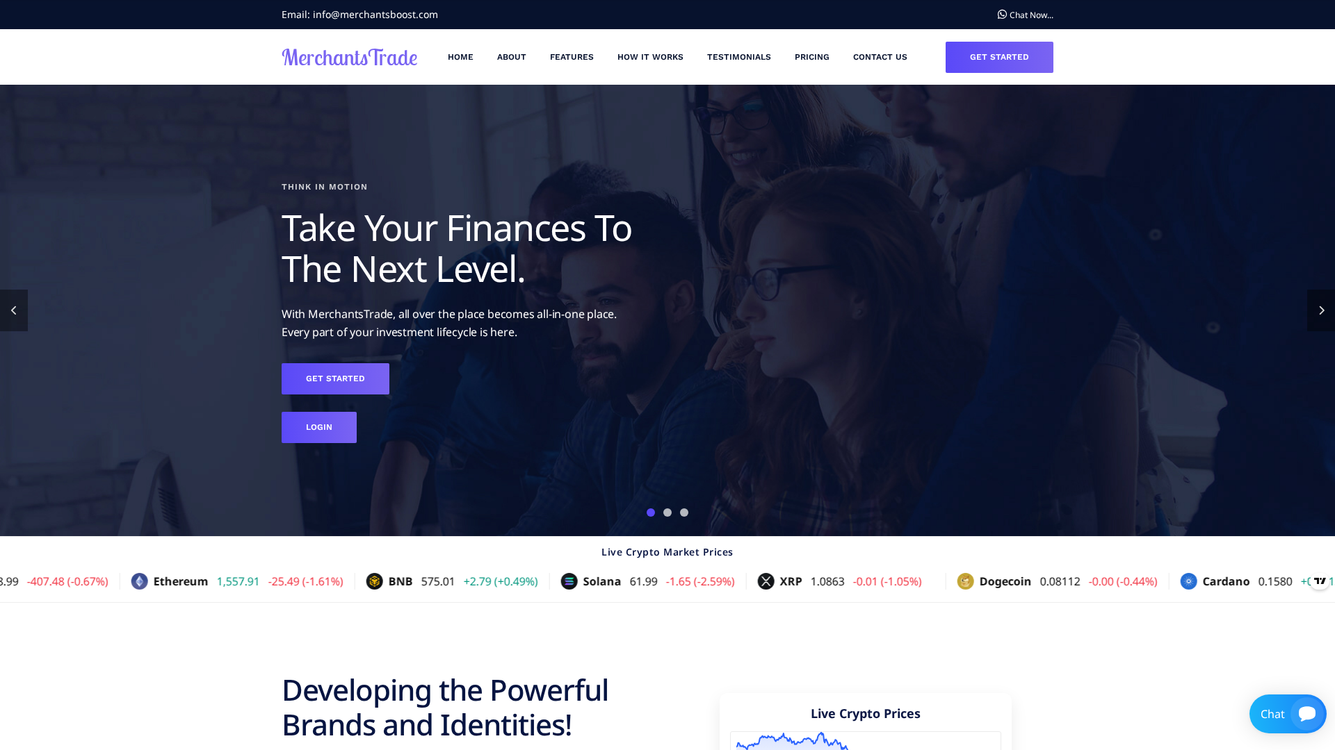 Screenshot of merchantsboost.com