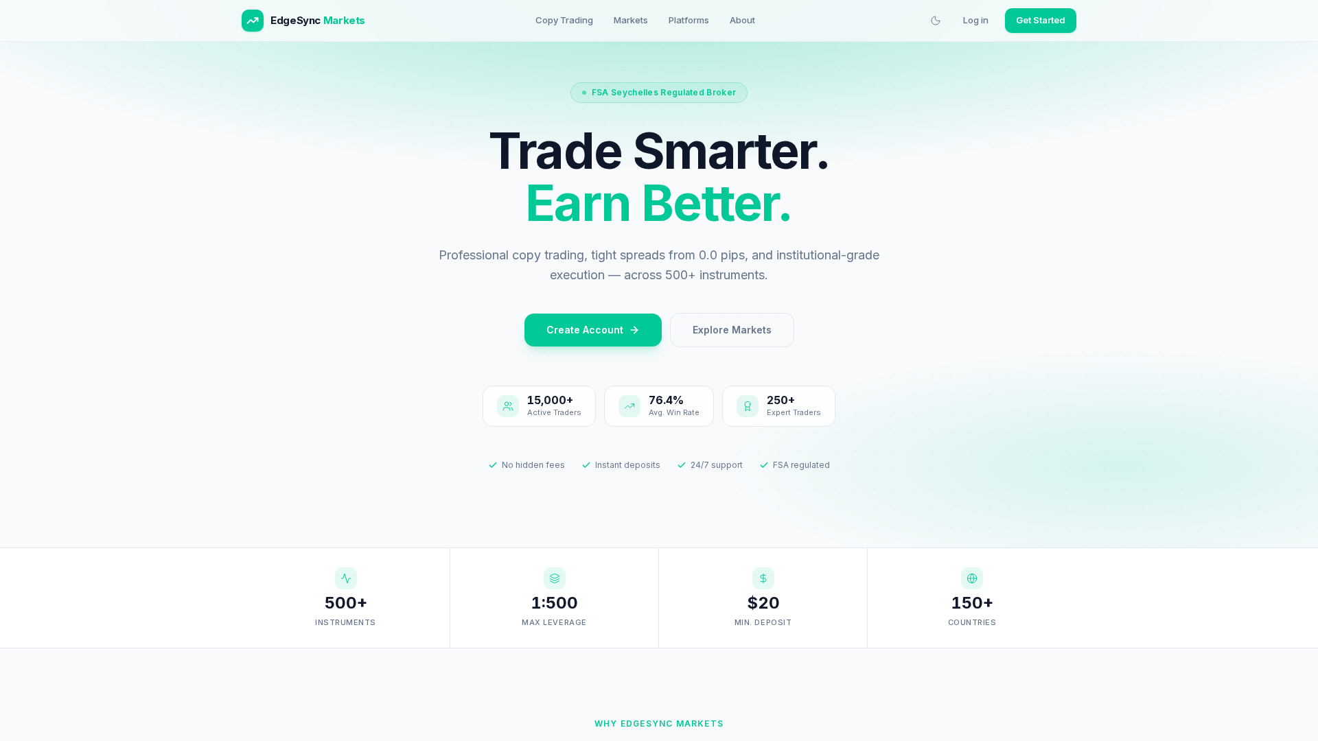Screenshot of edgesyncmarkets.com