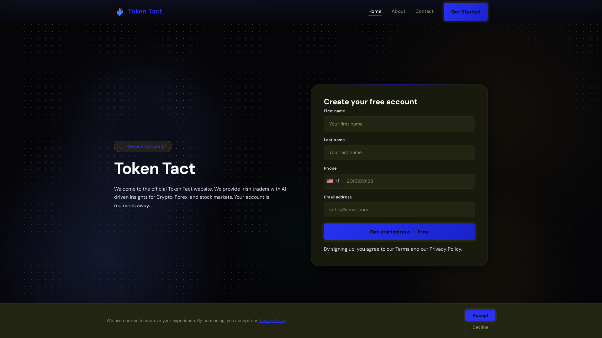 Screenshot of tokentact-crypto.pro
