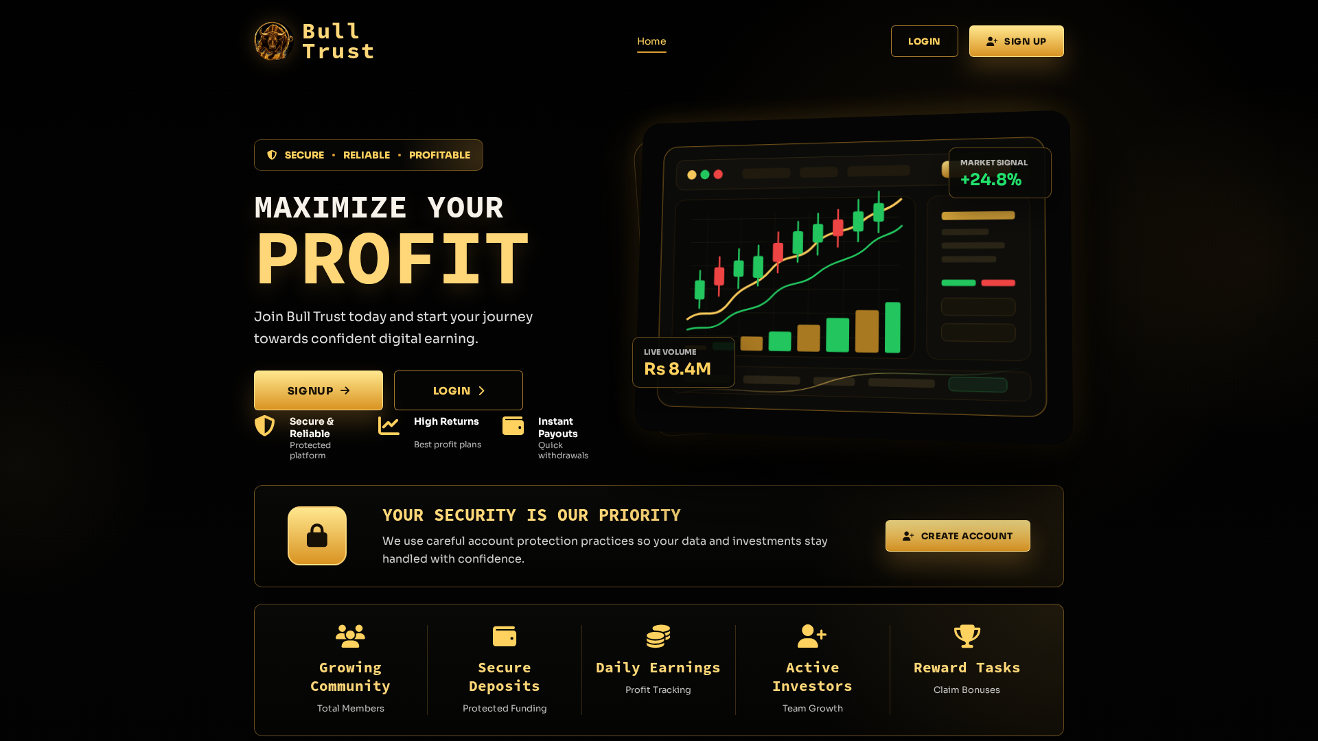 Screenshot of bull-trust.digital