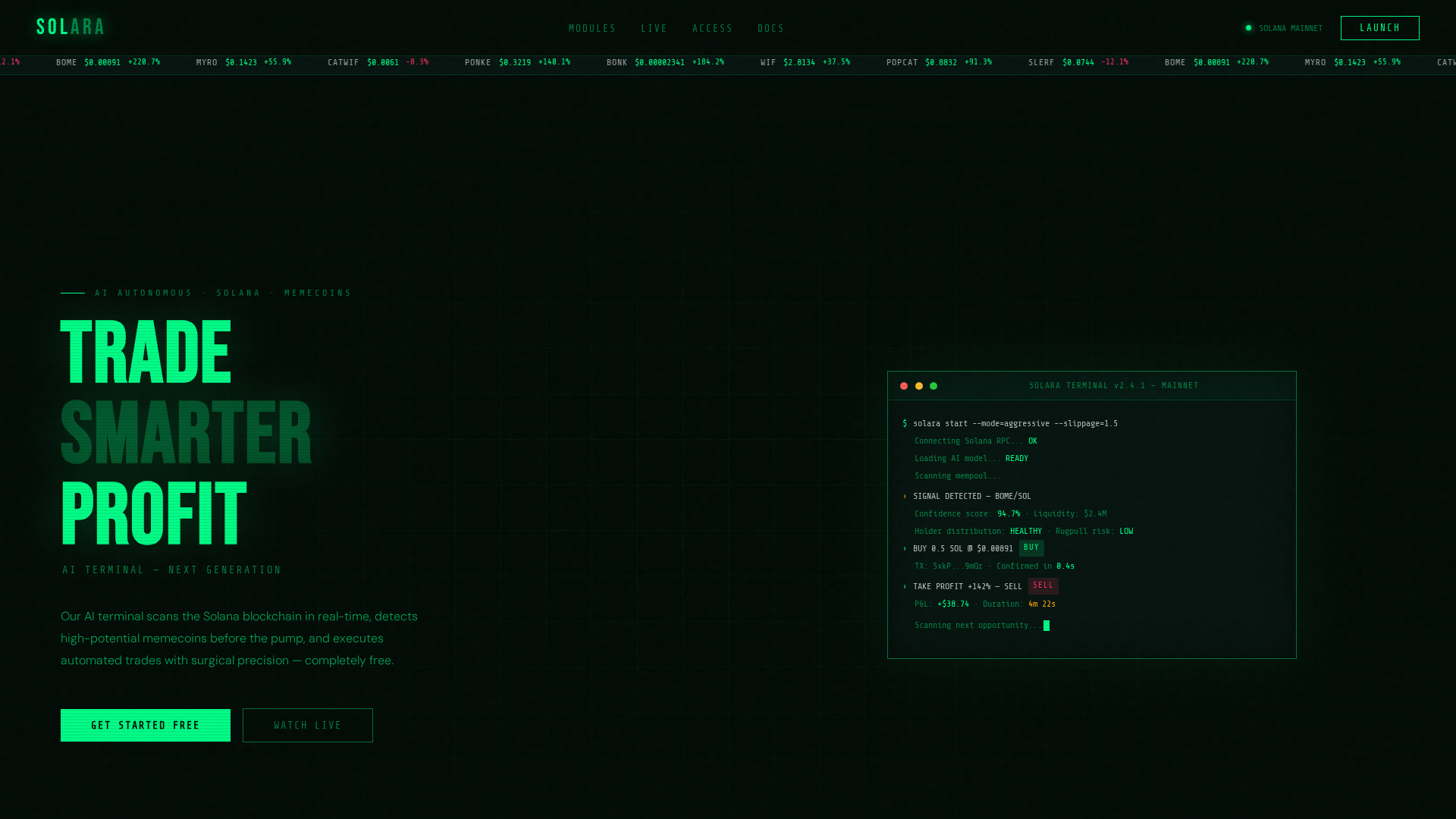 Screenshot of solara-trade.com
