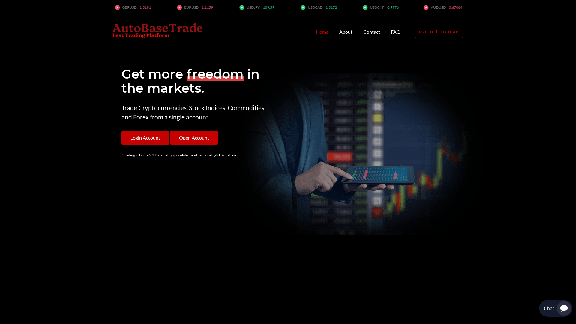 Screenshot of autobasetrades.live