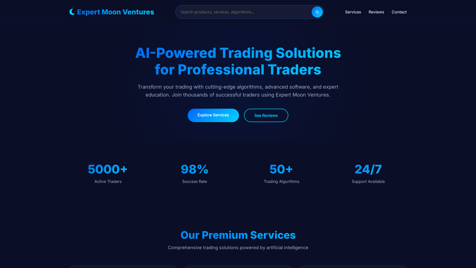 Screenshot of expertmoonventures.com