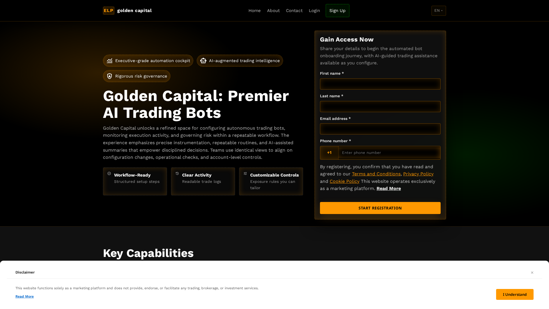Screenshot of goldencapital.click