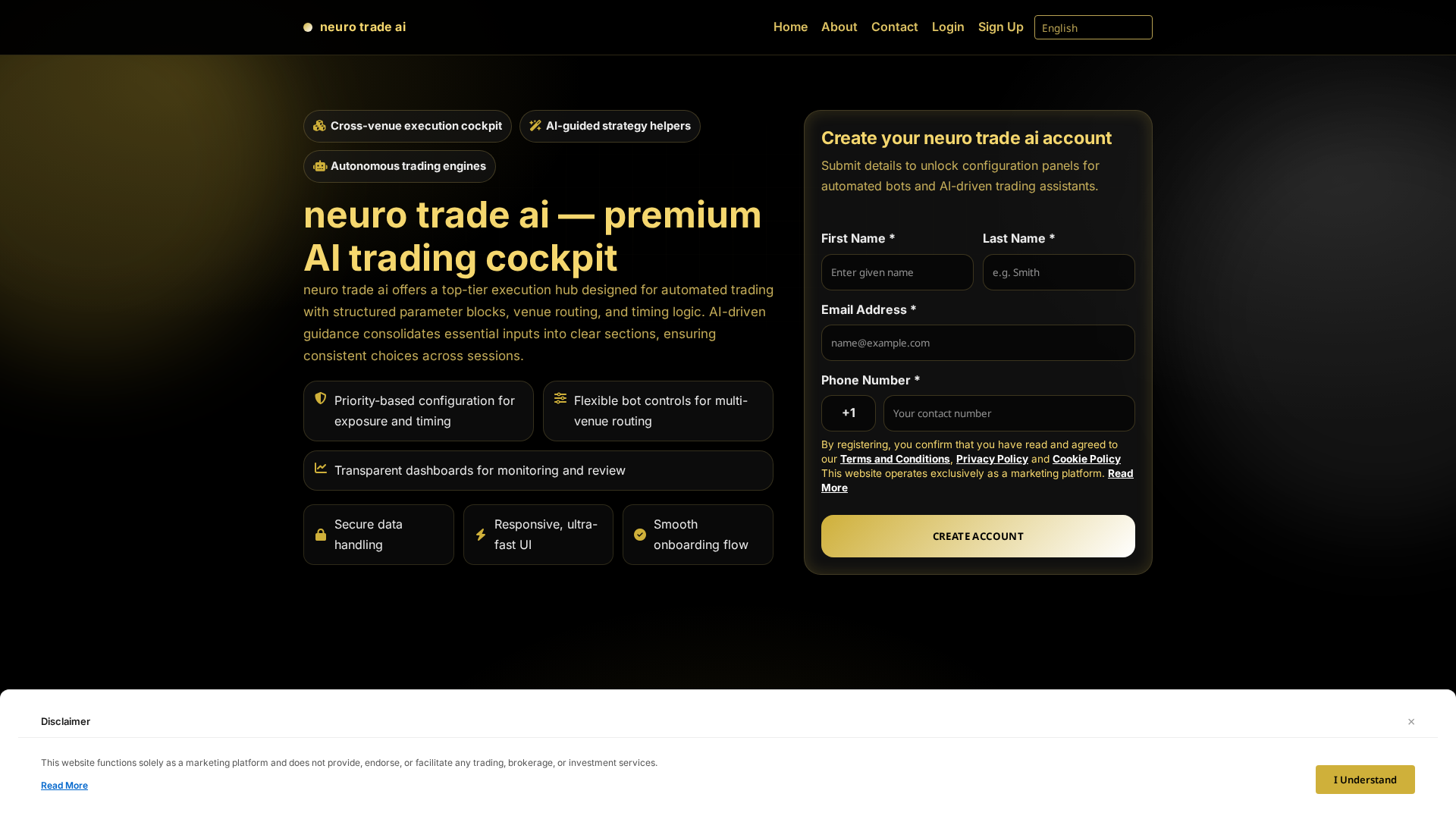 Screenshot of neurotradeai.click