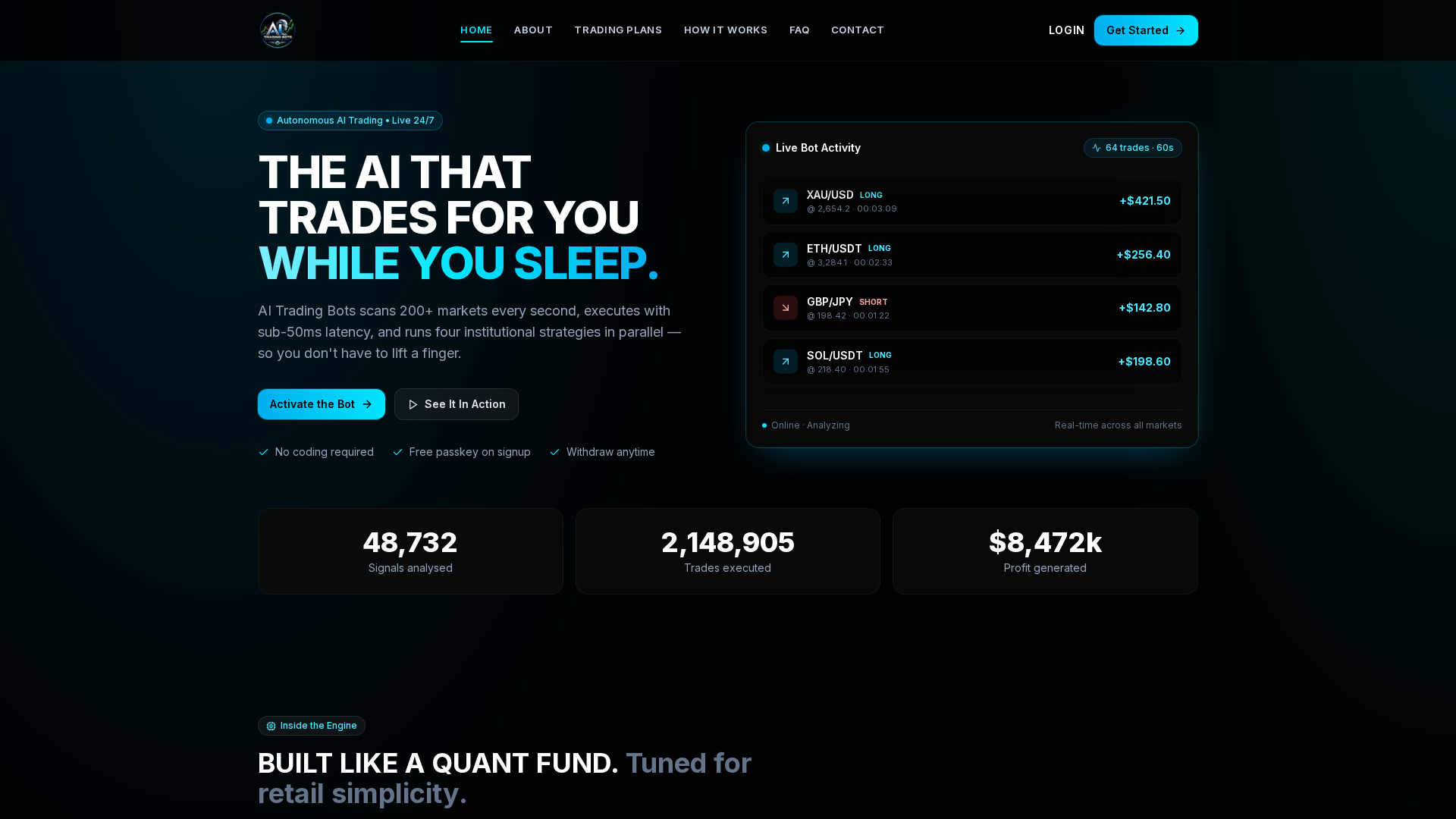 Screenshot of aitradingsbot.com