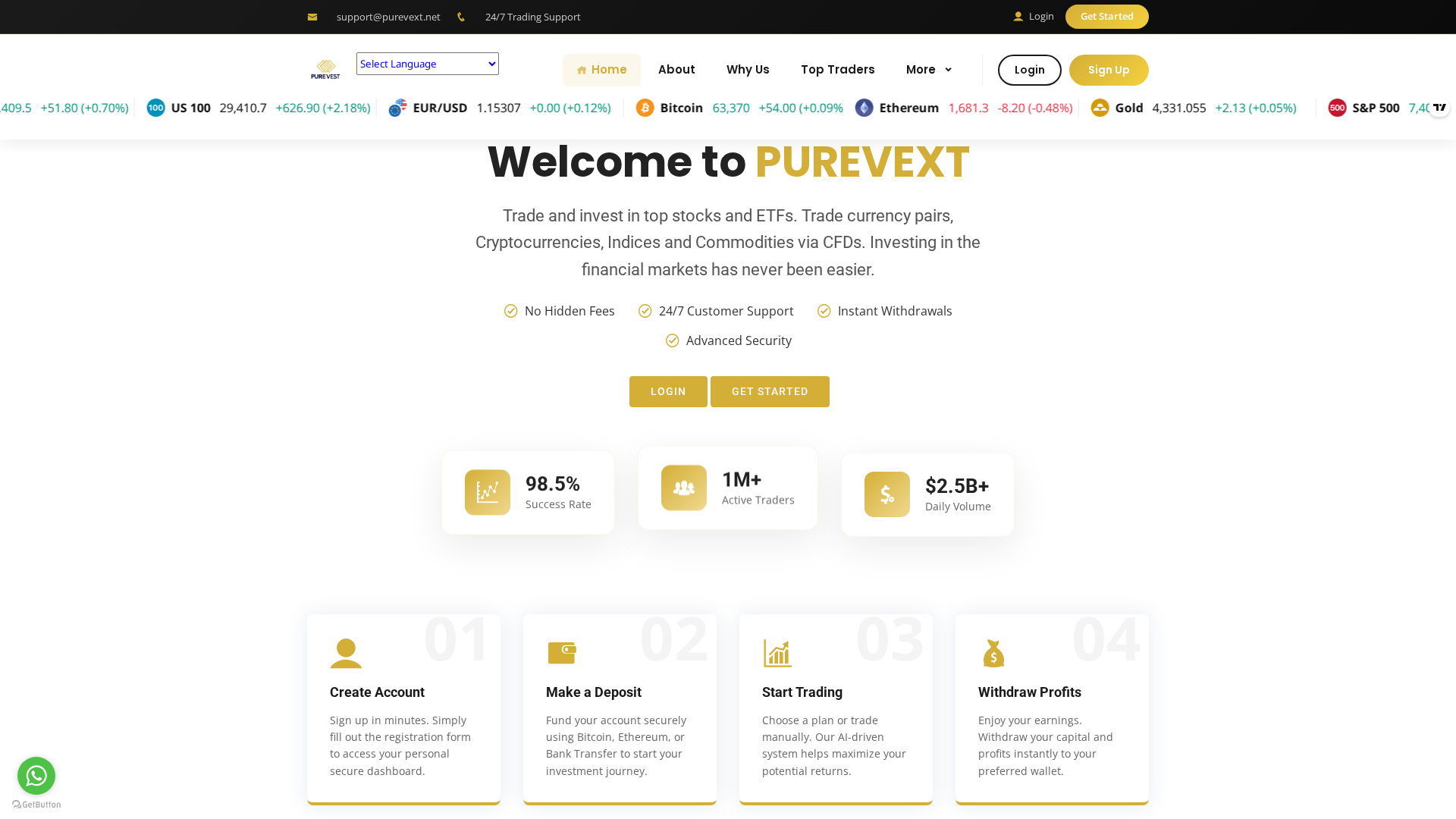 Screenshot of purevext.net