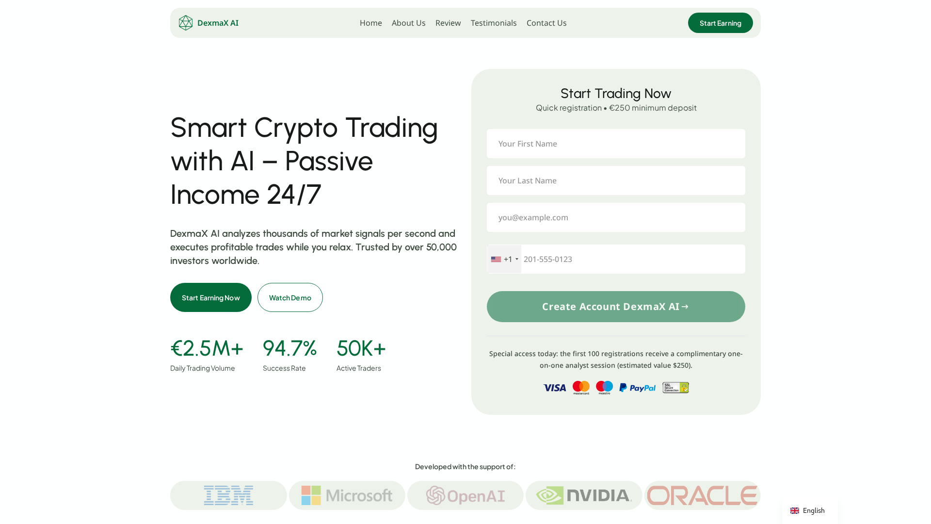 Screenshot of dexmax-ai.com